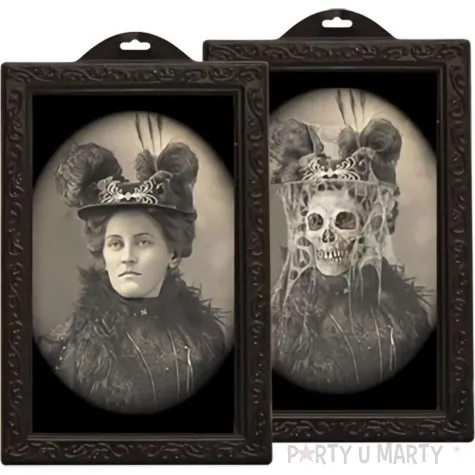 dekoracja 3d obraz halloween s dama 22 x 28 cm