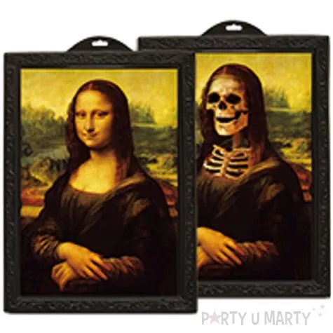 dekoracja 3d obraz halloween xl mona lisa 48 x 35 cm