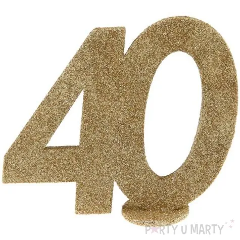 dekoracja 40 urodziny santex zlota 11 cm
