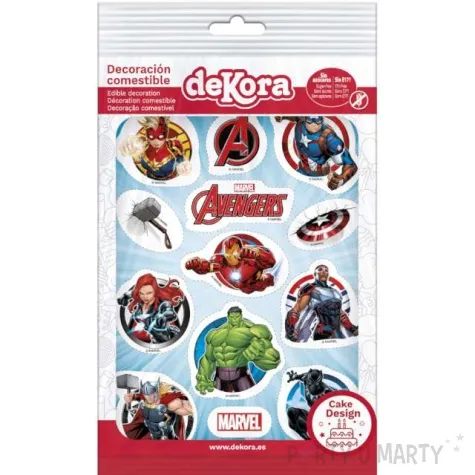 dekoracja avengers oplatek dekora 14 szt