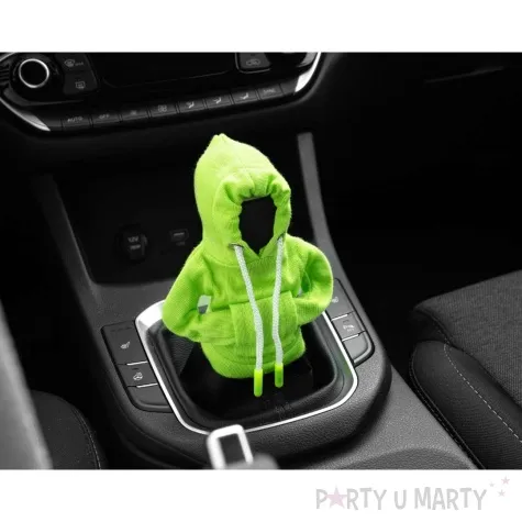 dekoracja bluza z kapturem na galke zmiany biegow zielony gadgetmaster