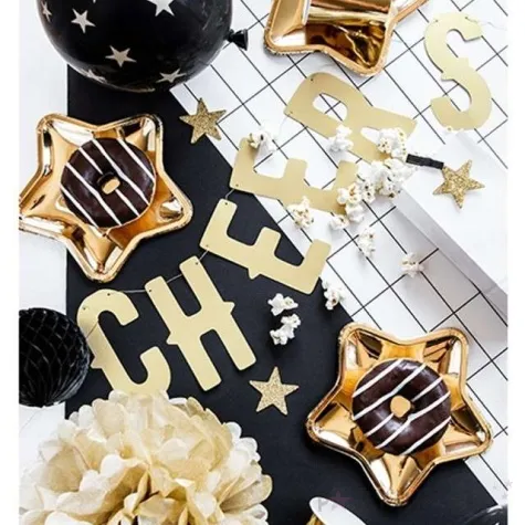 dekoracja brokatowa gwiazdka zlota 5 cm 8 szt