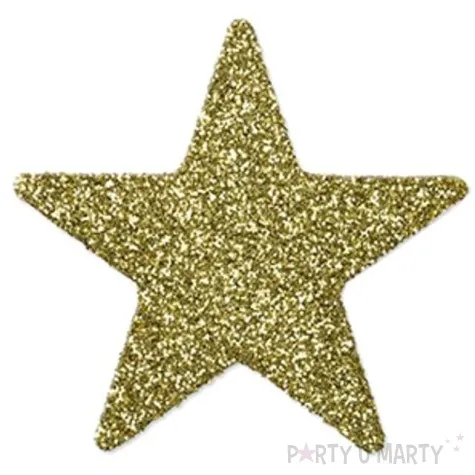dekoracja brokatowa gwiazdka zlota 5 cm 8 szt