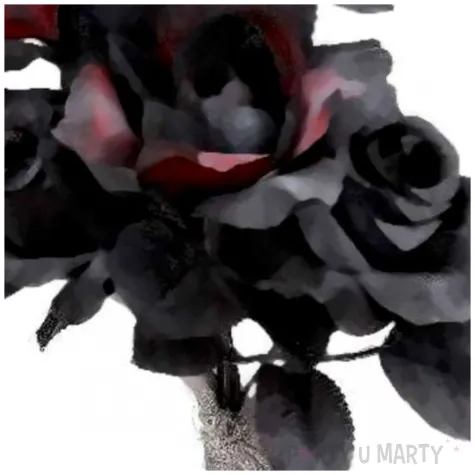 dekoracja bukiet czarnych roz widmann