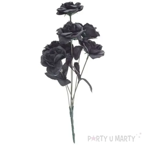 dekoracja bukiet roza czarny funnyfashion 6 szt