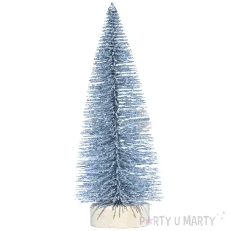 dekoracja choinka brokatowa srebrna aliga 15 cm