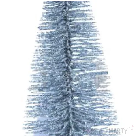 dekoracja choinka brokatowa srebrna aliga 15 cm