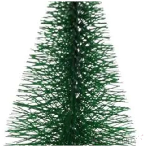 dekoracja choinka na pniu zielona aliga 15 cm