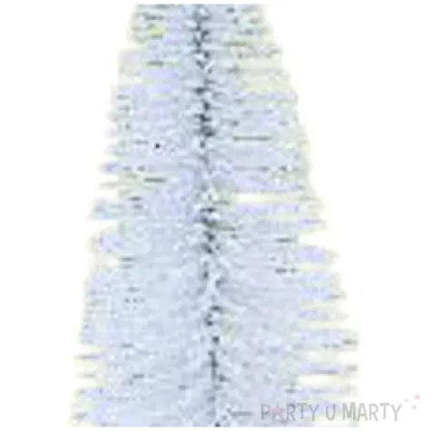 dekoracja choinka perlowa biala aliga 15 cm