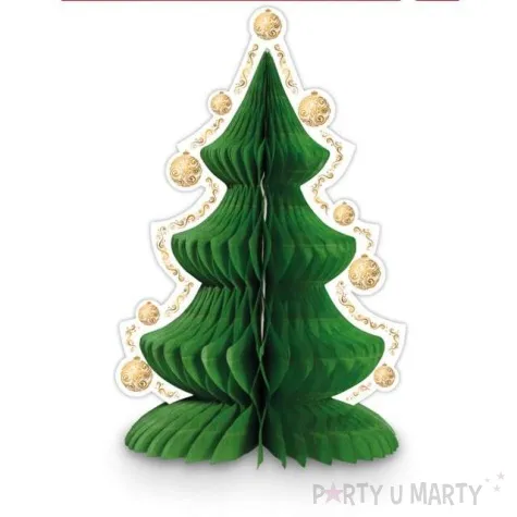 dekoracja choinka swiateczna papierowa folat