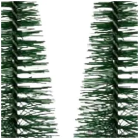 dekoracja choinki na pniu zielona aliga 5 cm 2 szt