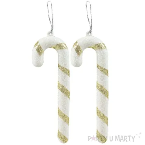 dekoracja choinkowa laski cukrowe zloty arpex 2 szt d