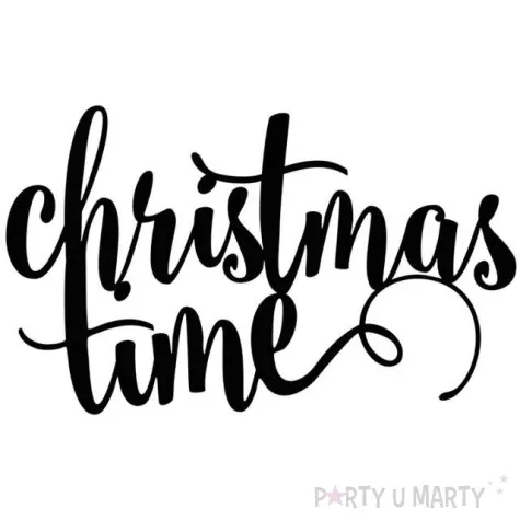 dekoracja christmas time czarna 17 cm