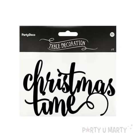 dekoracja christmas time czarna 17 cm