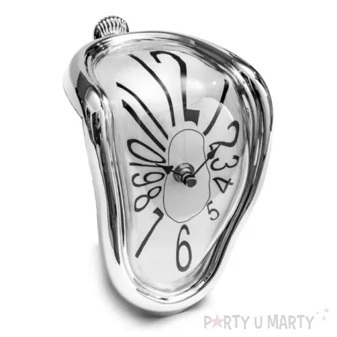 dekoracja cieknacy zegar salvadora dal bialy gadzetmaster arabskie cyfry