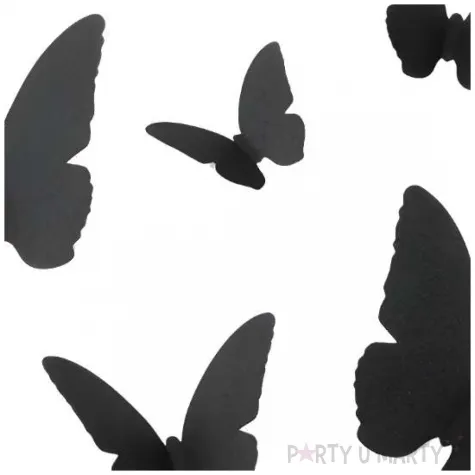 dekoracja cmy papierowe czarny partydeco 6 12 cm 30 szt