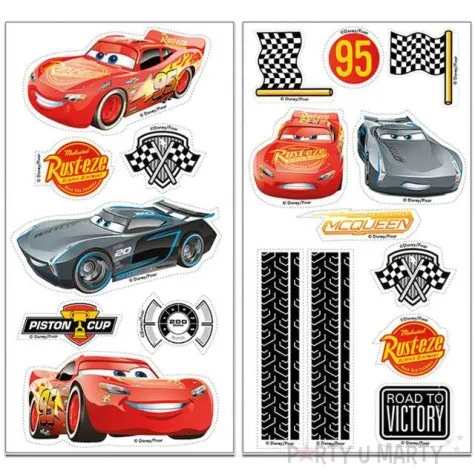 dekoracja cukiernicza cars auta dekora 18 szt