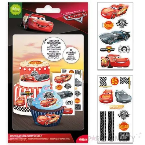 dekoracja cukiernicza cars auta dekora 18 szt