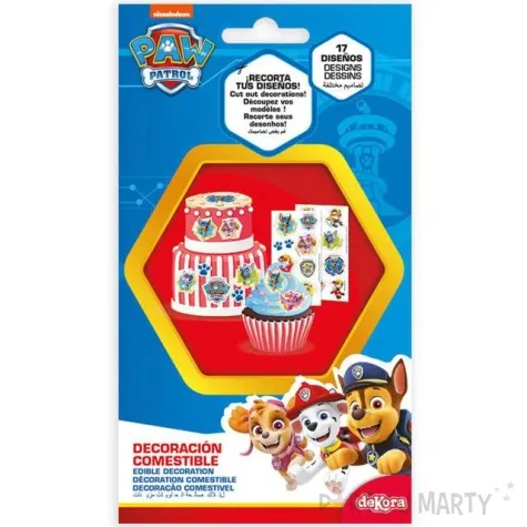 dekoracja cukiernicza paw patrol dekora 17 szt