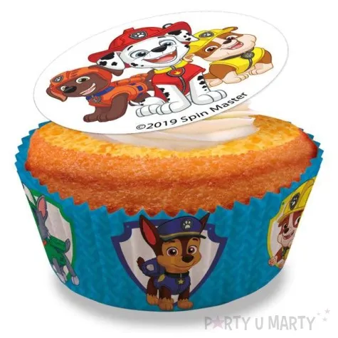 dekoracja cukiernicza paw patrol krazki dekora 16 szt