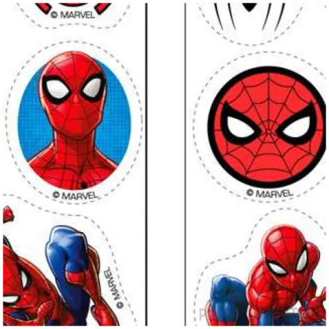 dekoracja cukiernicza spiderman dekora 12 szt