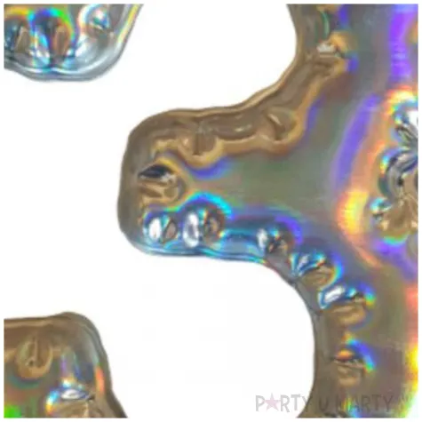 dekoracja cyferka 3 naklejka opalizujaca top ten