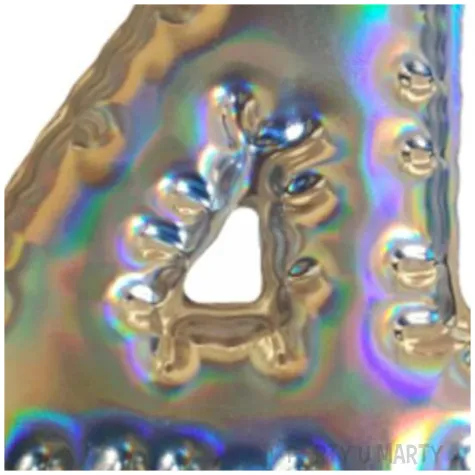 dekoracja cyferka 4 naklejka opalizujaca top ten