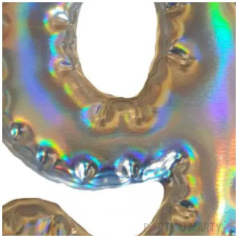 dekoracja cyferka 9 naklejka opalizujaca top ten