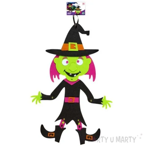 dekoracja czarownica kolorowa widmann 53 cm
