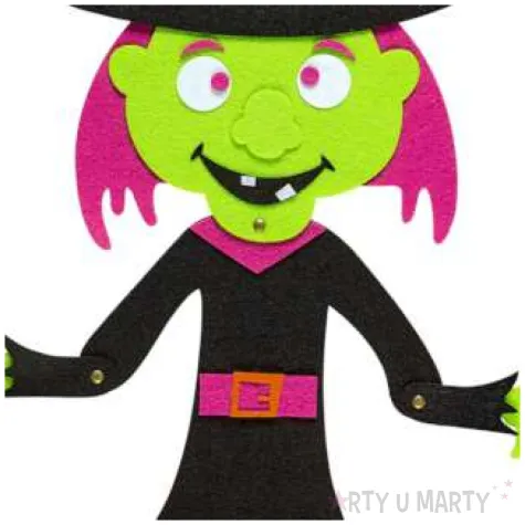 dekoracja czarownica kolorowa widmann 53 cm