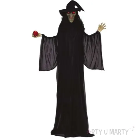 dekoracja czarownica led czarna guirca 240 cm