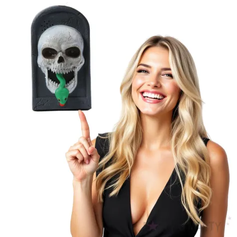 dekoracja czaszka dzwonek guirca 20x11 cm