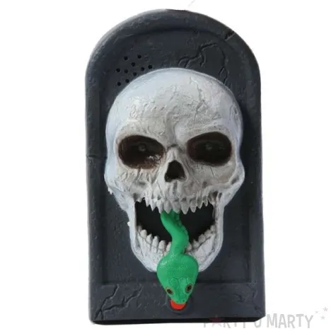 dekoracja czaszka dzwonek guirca 20x11 cm