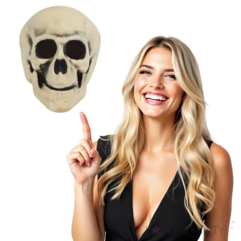 dekoracja czaszka led guirca 30 cm