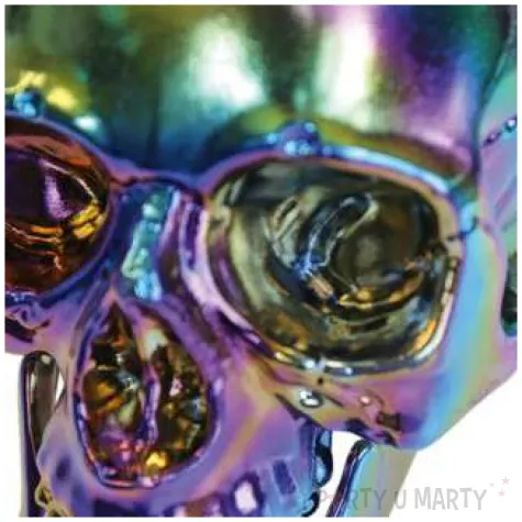 dekoracja czaszka ruchoma szczeka opalizujaca amscan 20 cm