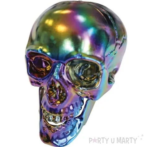dekoracja czaszka ruchoma szczeka opalizujaca amscan 20 cm
