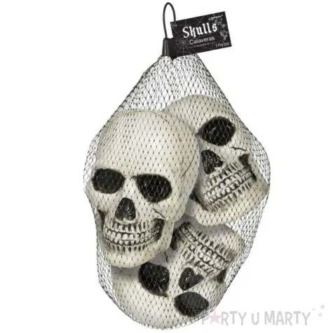 dekoracja czaszki amscan 10 cm 3 szt