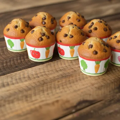 dekoracja do ozdabiania muffinek papilotki warzywa 6 szt na dzien wiosny