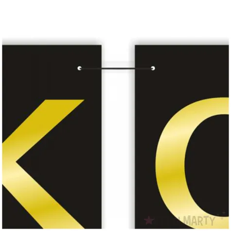 dekoracja do powieszenia baner komers 2026 girlanda papierowa czarno zlota