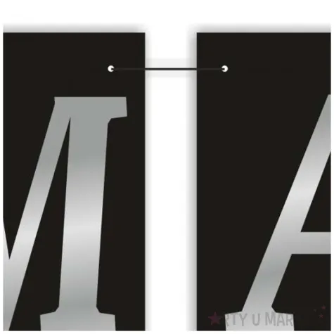 dekoracja do powieszenia baner matura 2026 girlanda papierowa czarno srebrna 2 5 m