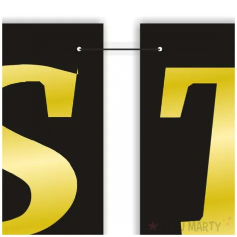 dekoracja do powieszenia baner studniowka 2026 girlanda papierowa czarno zlota