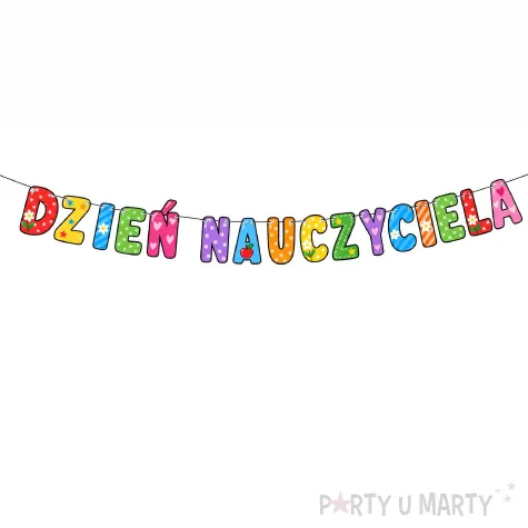 dekoracja do powieszenia na dzien nauczyciela edukacji narodowej baner girlanda do klasy szkoly
