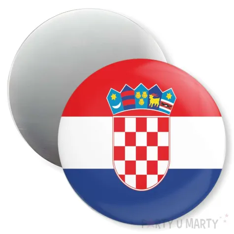 dekoracja do szkoly jezykowej magnes z flaga chorwacja prezent na dzien jezykow obcych 5 6 cm
