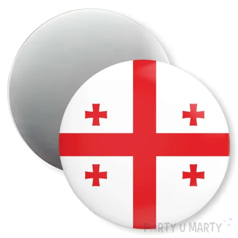 dekoracja do szkoly jezykowej magnes z flaga gruzja prezent na dzien jezykow obcych 5 6 cm