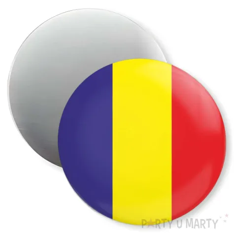 dekoracja do szkoly jezykowej magnes z flaga rumunia prezent na dzien jezykow obcych 5 6 cm
