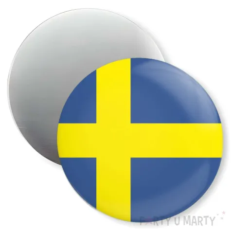 dekoracja do szkoly jezykowej magnes z flaga szwecja prezent na dzien jezykow obcych 5 6 cm