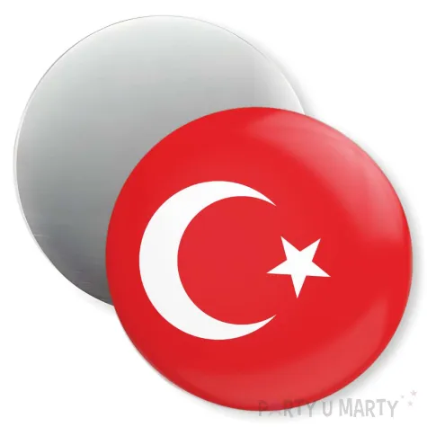 dekoracja do szkoly jezykowej magnes z flaga turcja prezent na dzien jezykow obcych 5 6 cm