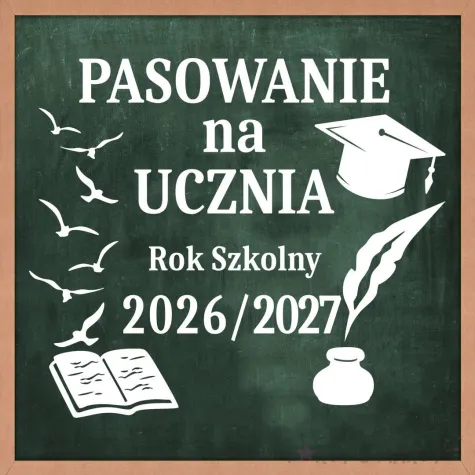 dekoracja do szkoly na gazetke tablice apel napis pasowanie na ucznia rok szkolny 2026 2027