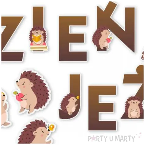 dekoracja do szkoly przedszkola na gazetke tablice dzien jeza jesien do powieszenia x17