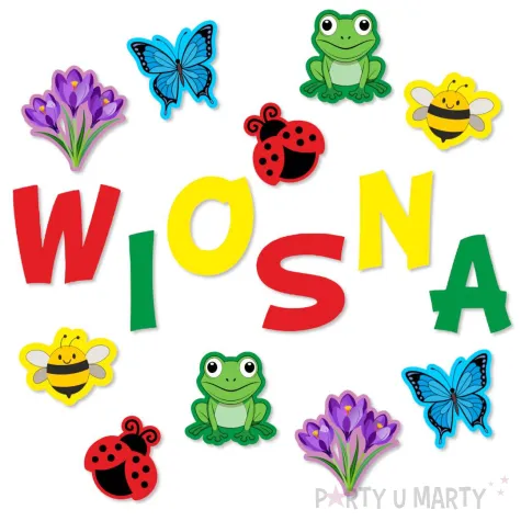 dekoracja do szkoly przedszkola na gazetke tablice dzien wiosny do powieszenia 16 elementow